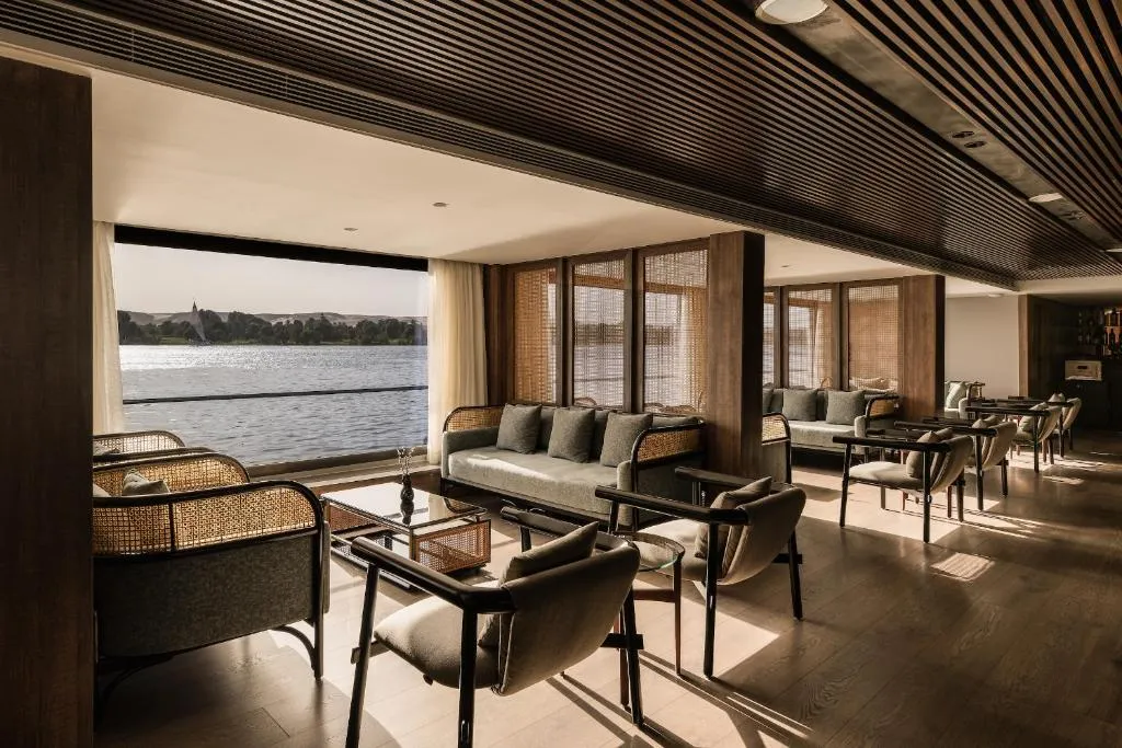 Lounge aboard the Historia The Boutique Nile Cruise Nile cruise